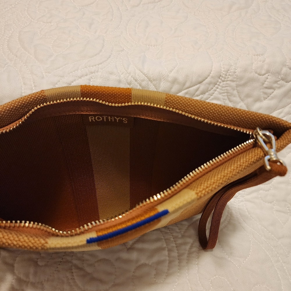 Rothy's Amber Stripe Wristlet Euc - image 6